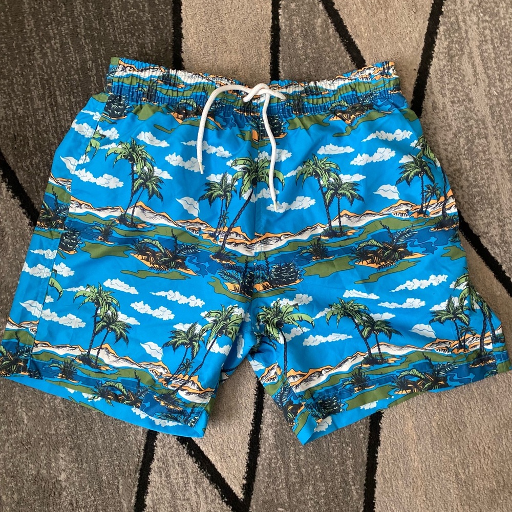 Tropical Blue Athletic Shorts